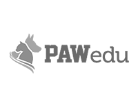 PAWedu logo with icons of cat and dog